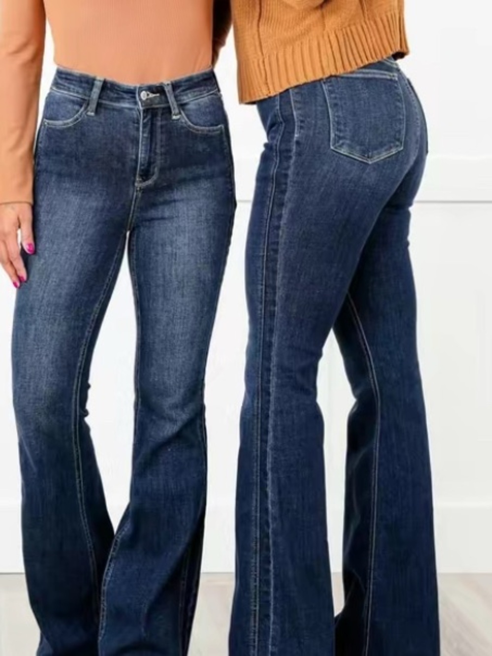 Judy Blue Dark Blue High-Rise Flare Jeans